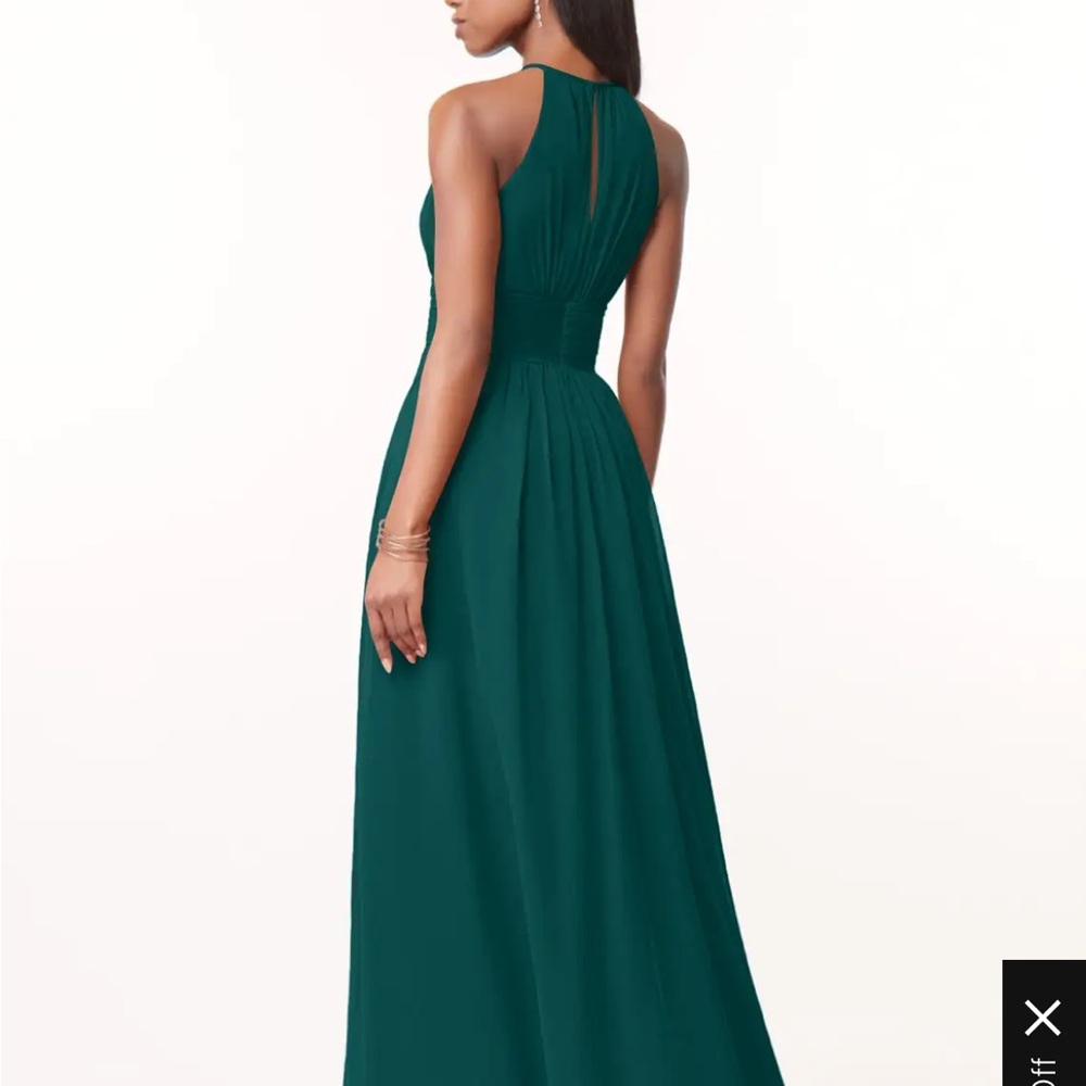 Azazie Bridesmaid dress: Bonnie Size 4 in Peacock